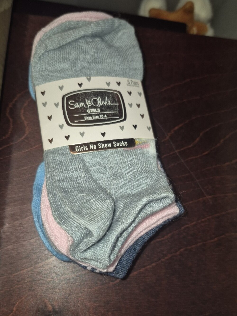 Girls No Show Socks Shoe Size 10-4